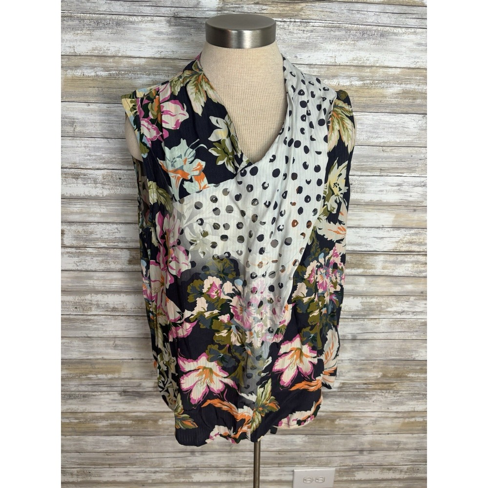 Soft Surroundings Top Large Flor De Puma Tank Floral Plus Tropical